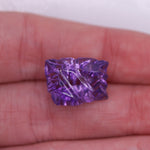 Gemstones-Raw Amethyst Loose Gemstone || Fancy Cut 16x13mm || February Birthstone || Purple || Certified || Unique Shape || - NNJGemstones