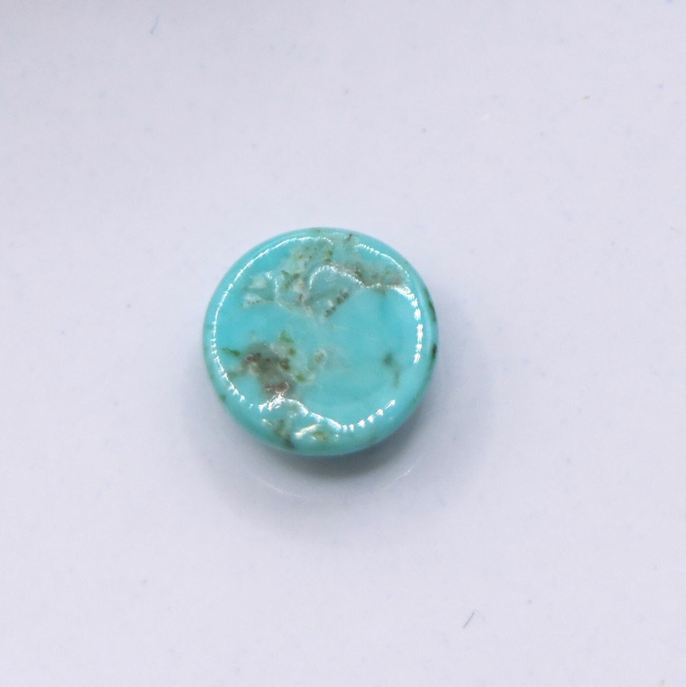 Gemstones-Natural Sleeping Beauty Turquoise Loose Gemstone || Round Cabochon 7mm || Jewelry Design || Stone Setting || Customizable || - NNJGemstones