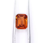 Gemstones-Orange Spessartine Garnet | Emerald Cut 8x6mm| January Birthstone | Customizable | Untreated | Orange Jewelry Center Stone | - NNJGemstones