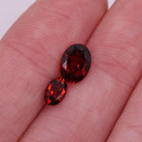 Gemstones-Natural and Untreated Red Garnet Loose Gemstones | Oval 6x4mm 7x5mm 8x6mm | January Birthstone | Customizable | Single or Pair | - NNJGemstones