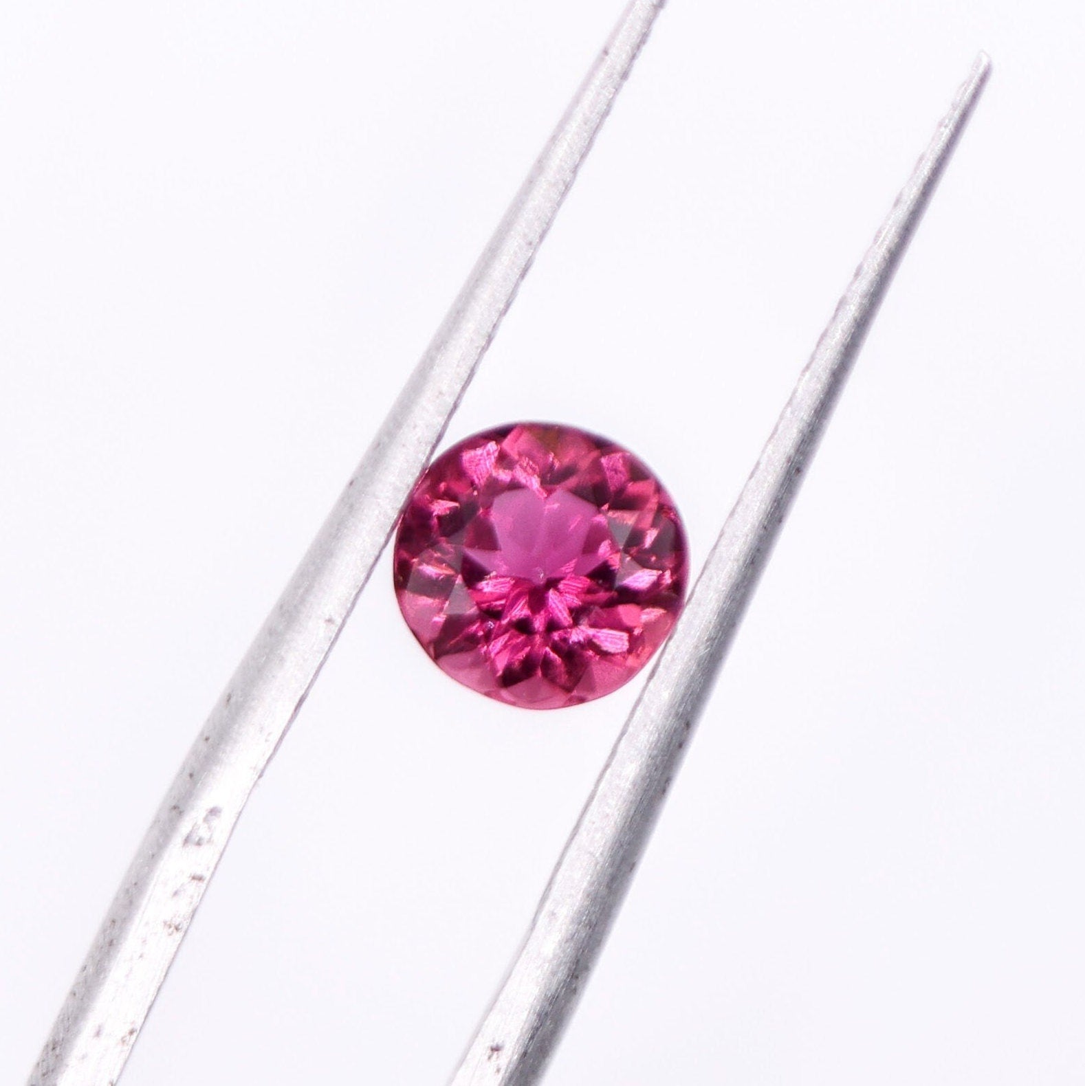 Gemstones-Natural Red Rubellite Loose Gemstones | Round 6mm | January Birthstone | Jewelry Center Stone | Single or Pair | Garnet Gemstone | - NNJGemstones