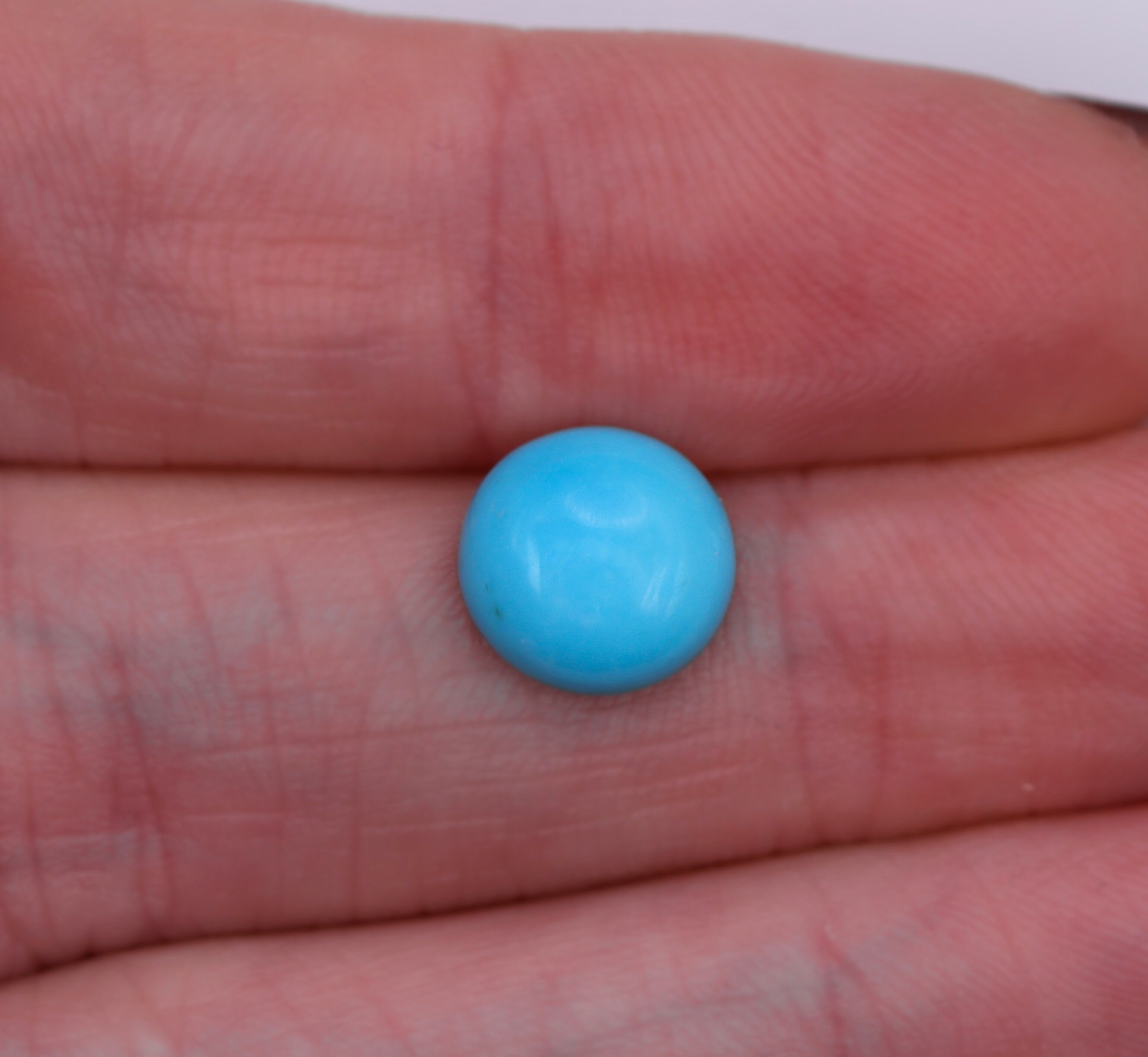 Gemstones-Natural Sleeping Beauty Turquoise Loose Gemstone || Round Cabochon 9mm || Jewelry Design || Stone Setting || Customizable || - NNJGemstones