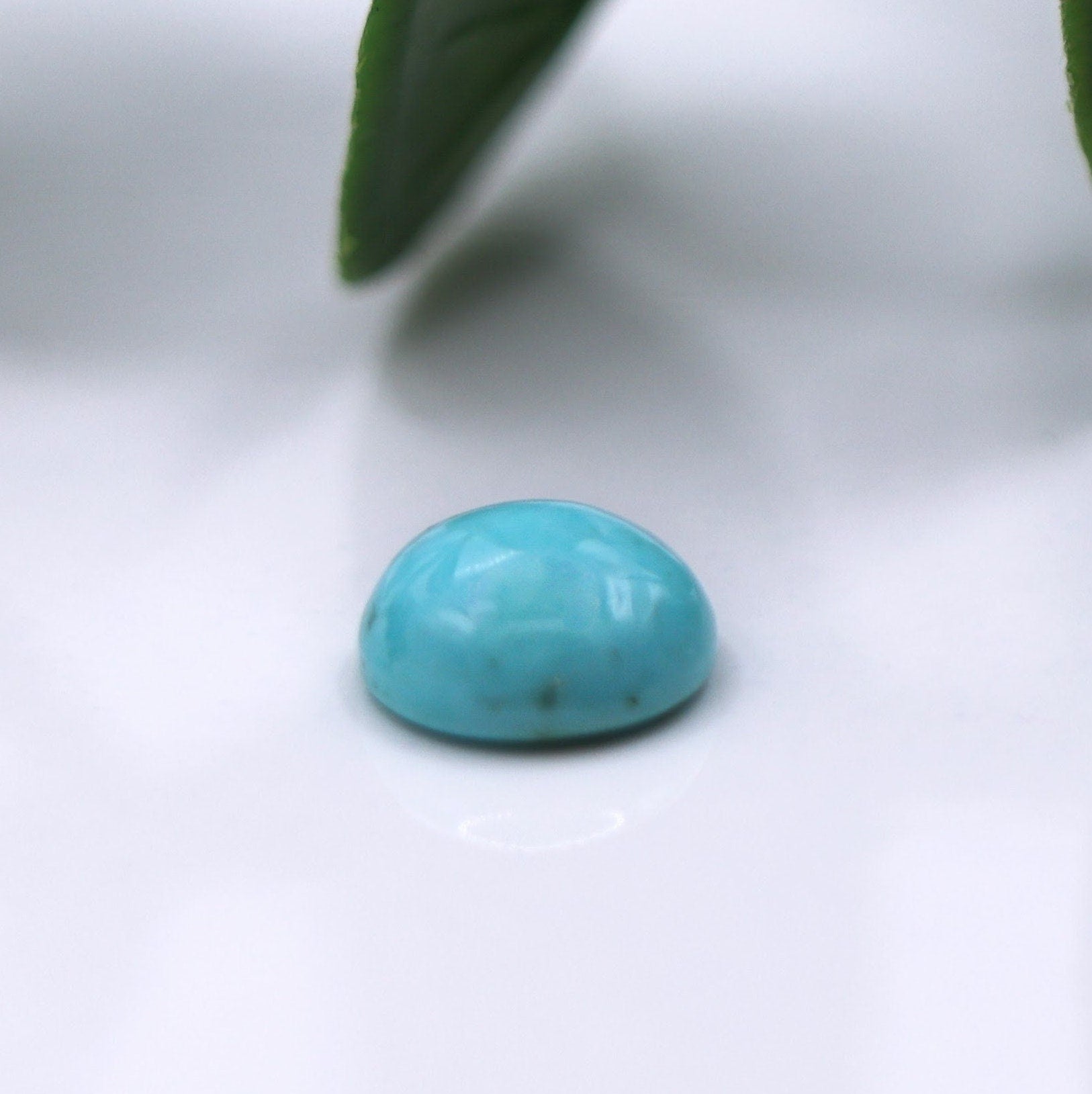 Gemstones-Natural Sleeping Beauty Turquoise Loose Gemstone || Round Cabochon 7mm || Jewelry Design || Stone Setting || Customizable || - NNJGemstones