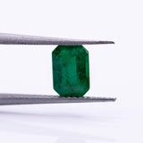 Gemstones-Zambian Emerald Loose Gems | Emerald Cut 7x5mm | May | AAA Natural Earth Mined | Green Center Stone | Semi Mount | One Carat | - NNJGemstones