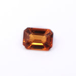 Gemstones-Orange Spessartine Garnet | Emerald Cut 8x6mm| January Birthstone | Customizable | Untreated | Orange Jewelry Center Stone | - NNJGemstones