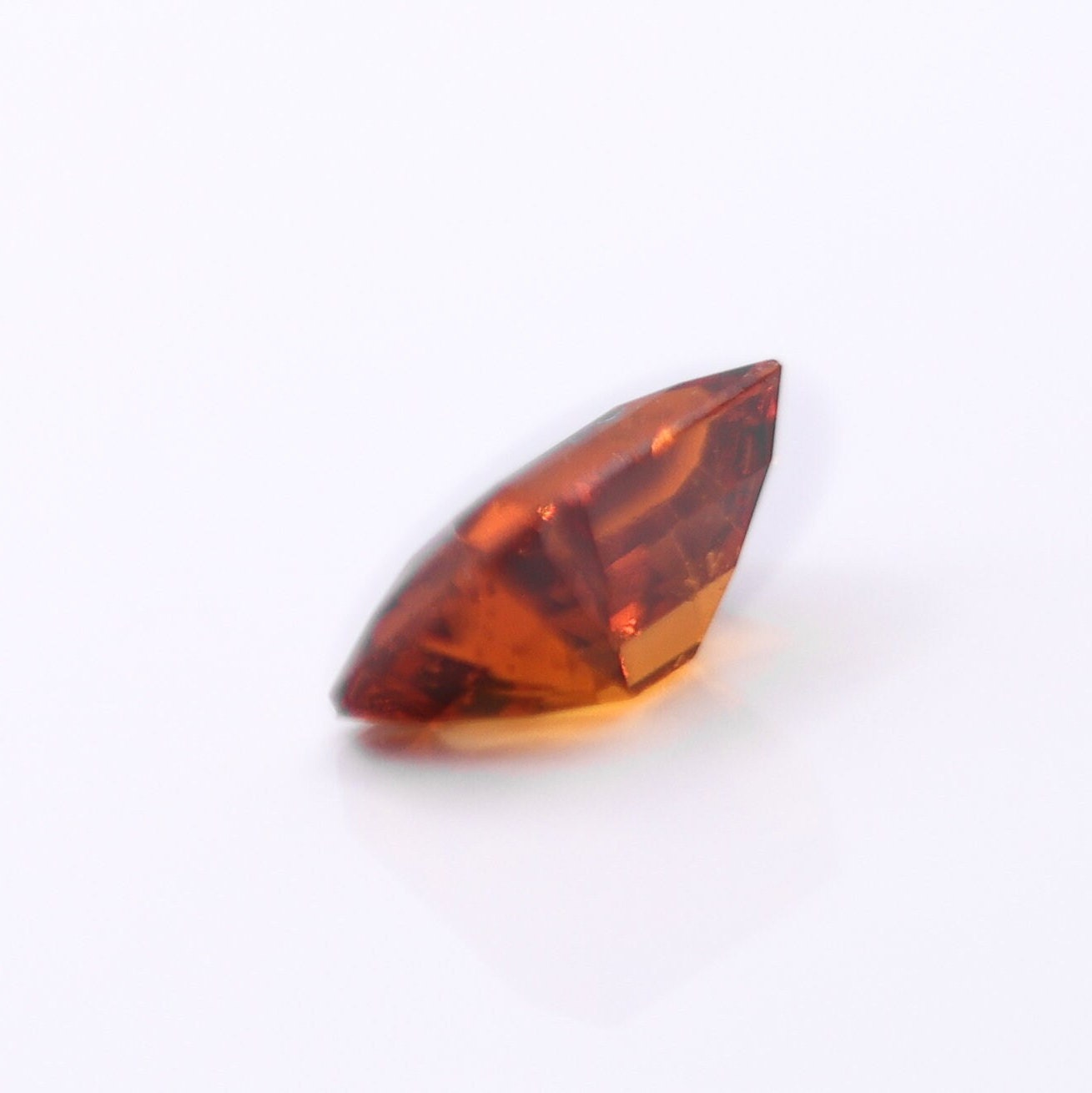 Gemstones-Orange Spessartine Garnet | Emerald Cut 8x6mm| January Birthstone | Customizable | Untreated | Orange Jewelry Center Stone | - NNJGemstones