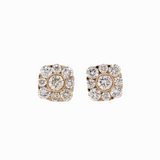 Classic Sparkly Diamond Studs in Solid 14K Gold | Cluster Design | Minimalist | Daily Wear | Simple Diamond Earrings |