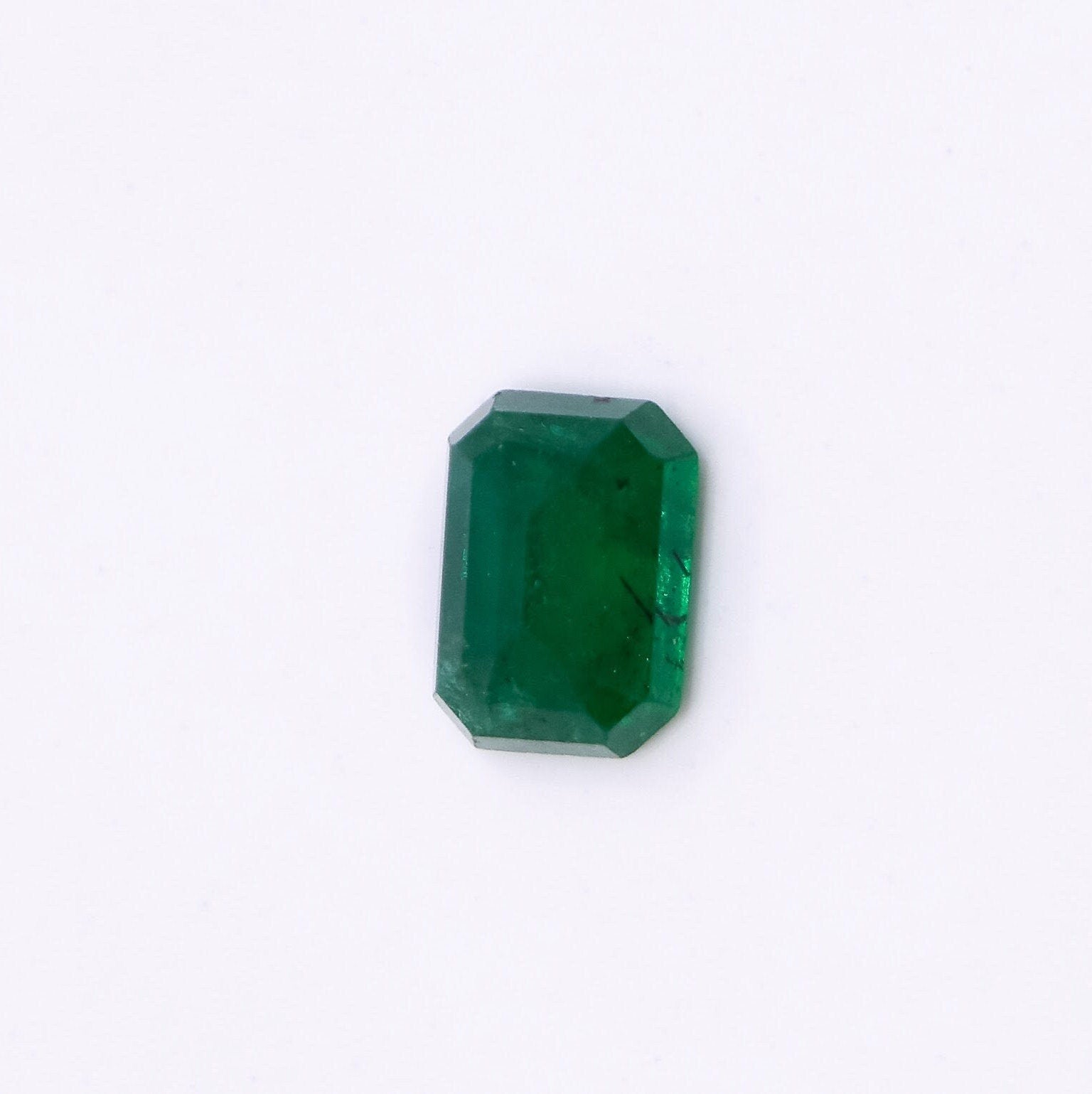 Gemstones-Zambian Emerald Loose Gems | Emerald Cut 7x5mm | May | AAA Natural Earth Mined | Green Center Stone | Semi Mount | One Carat | - NNJGemstones