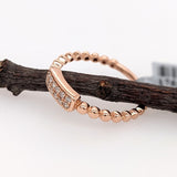 Stackable Rings-Pretty Natural Diamond Ring in Solid 14k Rose Gold || Ball Band || Round Diamonds || Customizable || Natural Diamonds || Stackable || - NNJGemstones