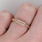 Stackable Rings-Pretty Natural Diamond Ring in Solid 14k Rose Gold || Ball Band || Round Diamonds || Customizable || Natural Diamonds || Stackable || - NNJGemstones