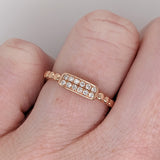 Stackable Rings-Pretty Natural Diamond Ring in Solid 14k Rose Gold || Ball Band || Round Diamonds || Customizable || Natural Diamonds || Stackable || - NNJGemstones