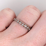 Stackable Rings-Classic Stackable Band w Natural Diamond Accents in Solid 14k White Gold || Customizable || Wedding Band || Stackable || Simplistic || - NNJGemstones