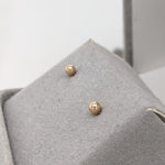 Stud Earrings-Dainty Ball Studs in 14k Gold Ball Studs | Round 3mm 4mm 5mm 6mm 7mm 8mm 9mm 10mm | Pushback | Daily Wear | Minimalist | Hollow | - NNJGemstones