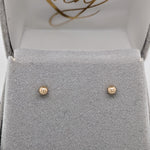 Stud Earrings-Dainty Ball Studs in 14k Gold Ball Studs | Round 3mm 4mm 5mm 6mm 7mm 8mm 9mm 10mm | Pushback | Daily Wear | Minimalist | Hollow | - NNJGemstones