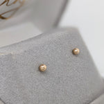 Stud Earrings-Dainty Ball Studs in 14k Gold Ball Studs | Round 3mm 4mm 5mm 6mm 7mm 8mm 9mm 10mm | Pushback | Daily Wear | Minimalist | Hollow | - NNJGemstones