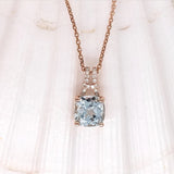 Pave Diamond Bail Pendant Semi Mount in Solid 14k Gold | Cushion | Gemstone Necklace Setting | Minimal | Daily Wear | Customizable
