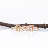 Statement Rings-Art Deco Style Ring Semi Mount in Solid 14K Gold w Diamond Accents | Emerald Cut Radiant Cut | Ring Setting | Custom Jewelry - NNJGemstones