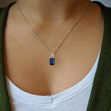 Pave Diamond Bail Pendant Semi Mount in Solid 14k Gold | Cushion | Gemstone Necklace Setting | Minimal | Daily Wear | Customizable