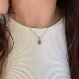 Misa 14k Solid Rose Gold W Natural Diamond Accents Pendant | 8x5mm