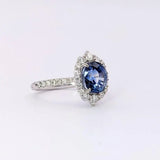 Bracia 14K Solid Gold Natural Diamonds Ring Setting : Oval Shape