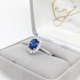 Bracia 14K Solid Gold Natural Diamonds Ring Setting : Oval Shape