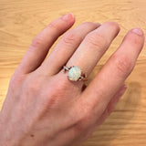 1.7ct Ethiopian Opal Nature Inspired Ring w Natural Diamonds in 14K Rose Gold