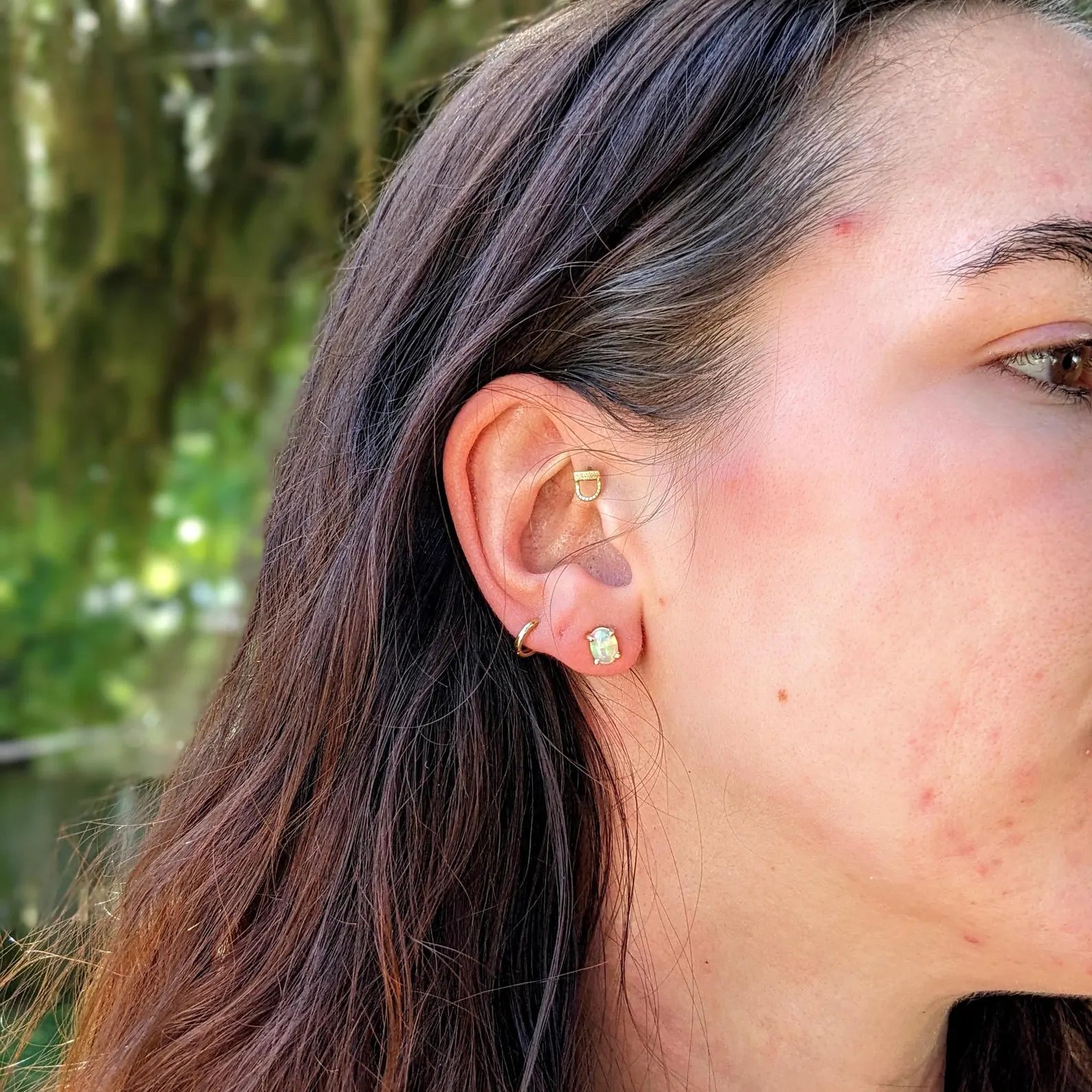 Natural Ethiopian Opal Oval Four Prong Stud Earrings | Solitaire Studs 7x5 8x6 9x7