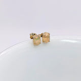 Natural Ethiopian Opal Oval Four Prong Stud Earrings | Solitaire Studs 7x5 8x6 9x7