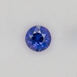0.20 carat natural blue sapphire, round 3.5mm loose gemstone