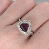 Luna Collection |  Trilliant Double Halo w Baguette & Round Diamonds Ring Setting