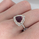Luna Collection |  Trilliant Double Halo w Baguette & Round Diamonds Ring Setting