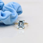 Emerald Cut or Radiant Cut Solitaire Ring Setting in Solid 14k Gold | 6x4 7x5 8x6 9x7 10x8 11x9 12x10 13x11 14x10 16x12 18x13 20x15 | Custom