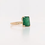 Emerald Cut or Radiant Cut Solitaire Ring Setting in Solid 14k Gold | 6x4 7x5 8x6 9x7 10x8 11x9 12x10 13x11 14x10 16x12 18x13 20x15 | Custom