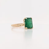 Emerald Cut or Radiant Cut Solitaire Ring Setting in Solid 14k Gold | 6x4 7x5 8x6 9x7 10x8 11x9 12x10 13x11 14x10 16x12 18x13 20x15 | Custom