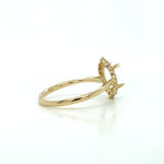 Vintage Inspired Ring Semi Mount in Solid 14K Yellow Gold | Natural Earth Mined Diamond Halo | Oval 8.5x6.5mm | Engagement Ring | Custom