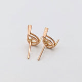 Pear Shape Tear Drop Earring Settings for Studs in Solid 14k Gold Mounting | 6x4mm 7x5mm 8x6mm | Screw backs Push Backs | Findings | 3 Prong
