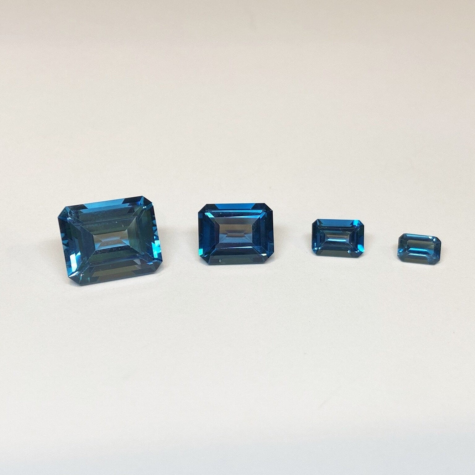 Gemstones-London Blue Topaz Loose Gemstone | Emerald Cut 5x3 6x4 7x5 8x6 9x7 10x8 11x9 12x10 | December Birthstone | LBT Stone Setting Certified - NNJGemstones