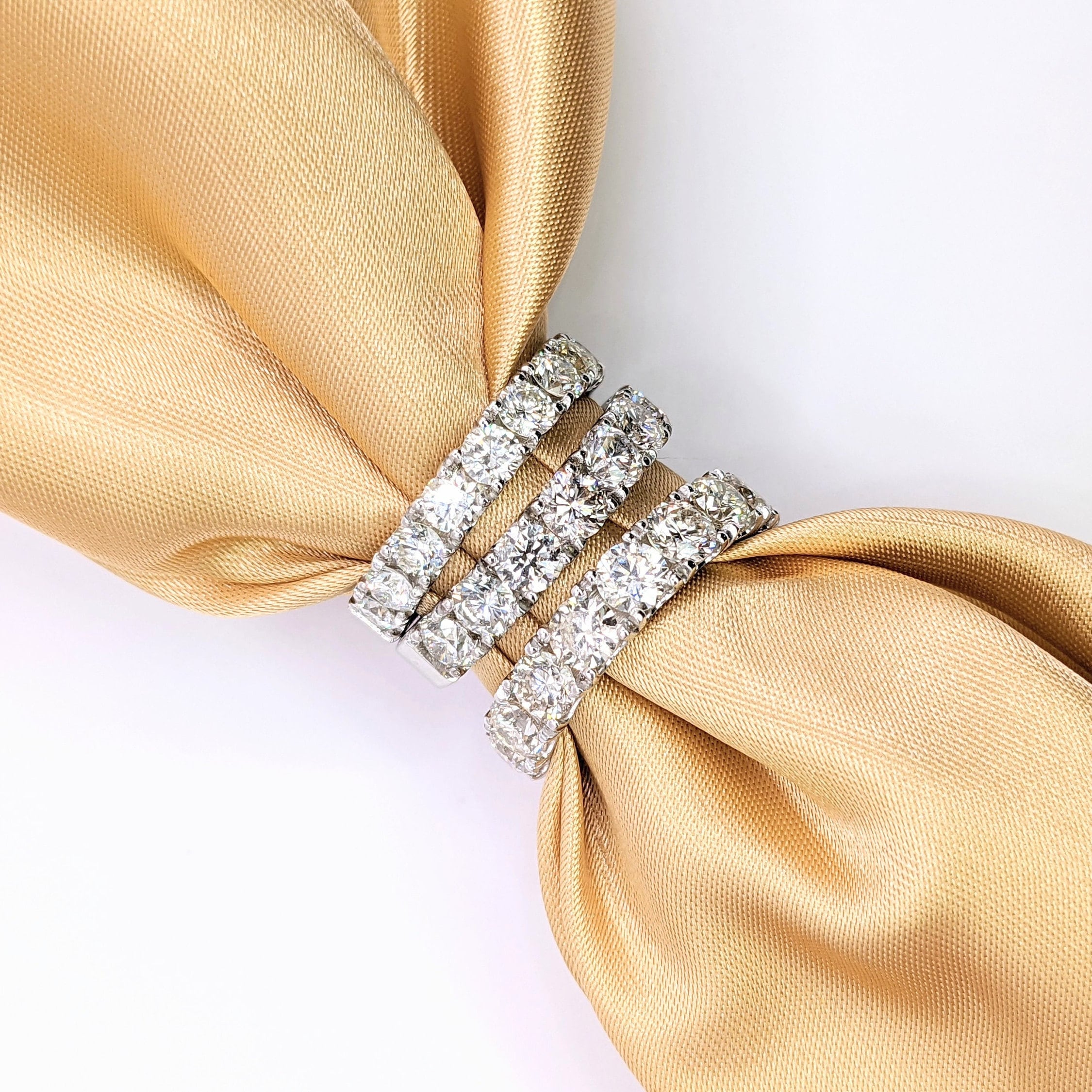 Beautiful Stacking Eternity Diamond Band | Straight Band | Wedding Band | Natural Diamonds in Solid 14k Gold | Custom Sizes | Promise Ring