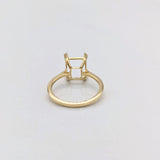 Emerald Cut or Radiant Cut Solitaire Ring Setting in Solid 14k Gold | 6x4 7x5 8x6 9x7 10x8 11x9 12x10 13x11 14x10 16x12 18x13 20x15 | Custom