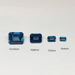 Gemstones-London Blue Topaz Loose Gemstone | Emerald Cut 5x3 6x4 7x5 8x6 9x7 10x8 11x9 12x10 | December Birthstone | LBT Stone Setting Certified - NNJGemstones