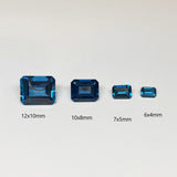 Gemstones-London Blue Topaz Loose Gemstone | Emerald Cut 5x3 6x4 7x5 8x6 9x7 10x8 11x9 12x10 | December Birthstone | LBT Stone Setting Certified - NNJGemstones