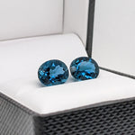 Gemstones-London Blue Topaz Loose Gemstone | Oval Shape 5x3mm 6x4mm 7x5mm 8x6mm 9x7mm 10x8mm 11x9mm 12x10mm 14x10mm 16x12mm | AAA | Certified - NNJGemstones
