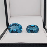 Gemstones-London Blue Topaz Loose Gemstone | Oval Shape 5x3mm 6x4mm 7x5mm 8x6mm 9x7mm 10x8mm 11x9mm 12x10mm 14x10mm 16x12mm | AAA | Certified - NNJGemstones