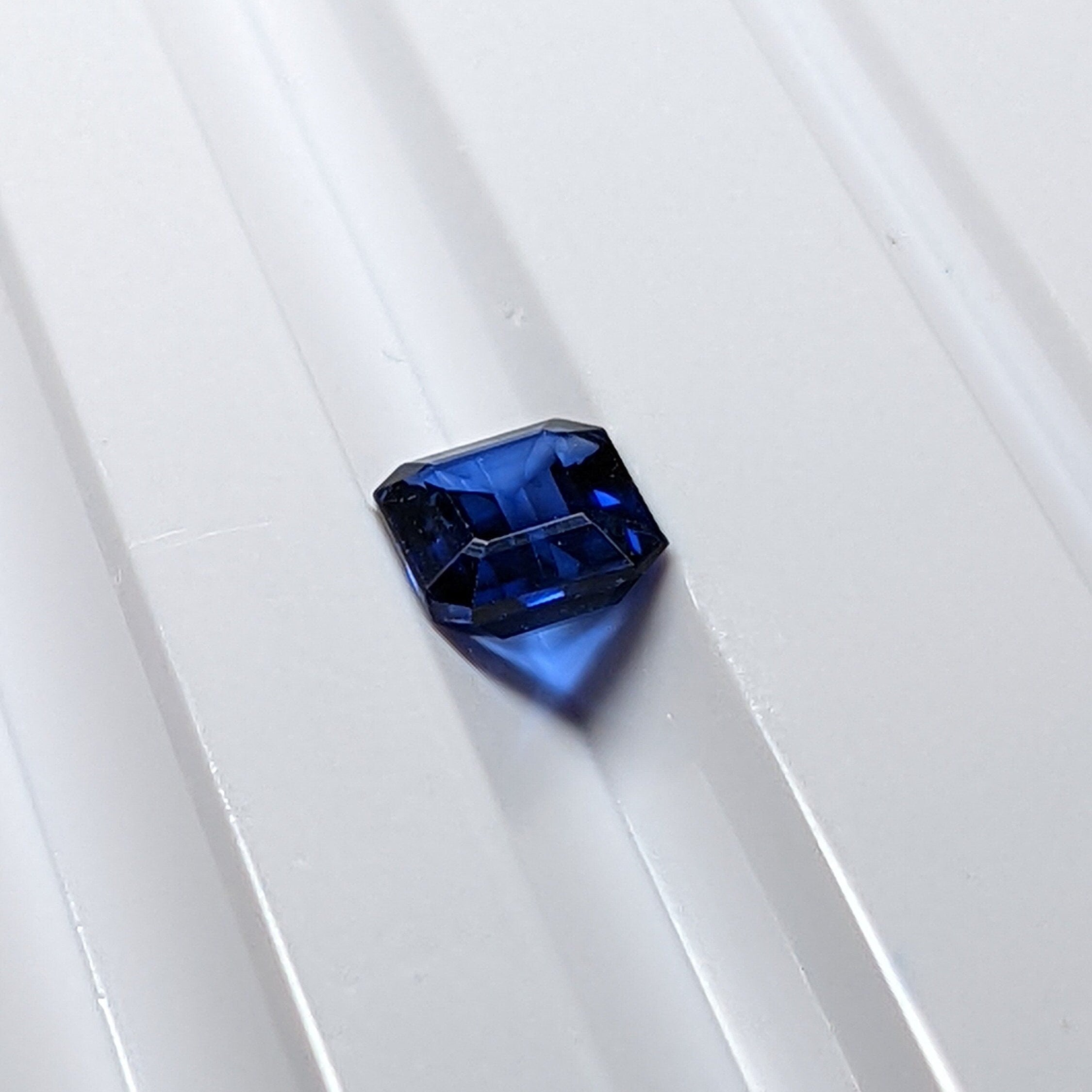 Gemstones-Blue Sapphire Loose Gemstones | Diffused Sapphires | Emerald Cut 6x5mm 7x5mm | September Birthstone | Jewelry Stone Setting | Pair - NNJGemstones