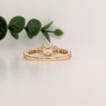 Vintage Inspired Diamond Ring Semi Mount in Solid 14K Gold | Round 6mm + | Textured Shank | Art Deco | Wide Band | Detailed | Customizable