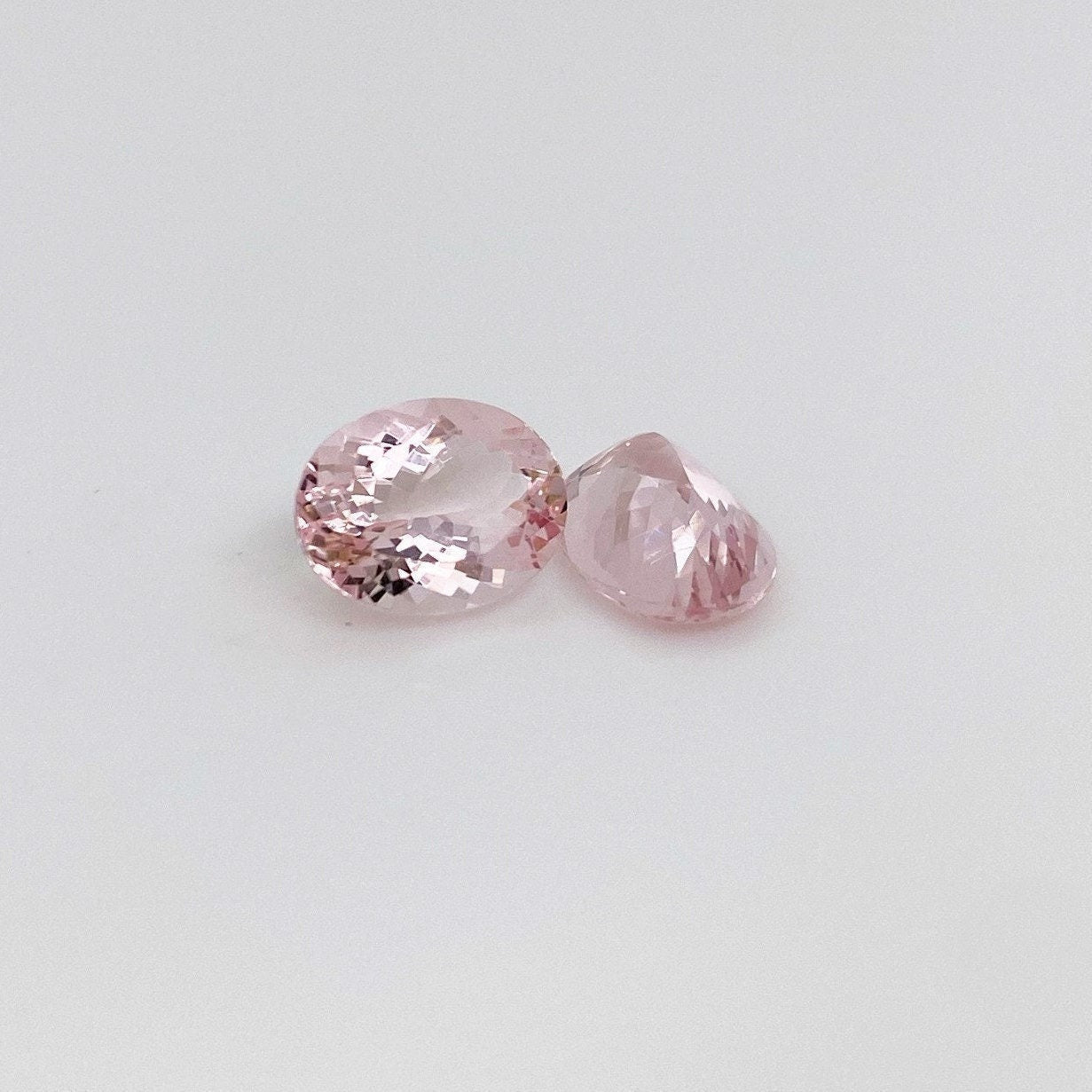 Gemstones-Certified Pink Morganite Loose Gemstone | AAA Cor de Rosa Gem | Oval Shape 5x4mm 6x4mm 7x5mm 8x6mm 9x7mm | Natural Earth Mined - NNJGemstones