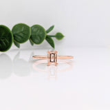 Emerald Cut or Radiant Cut Solitaire Ring Setting in Solid 14k Gold | 6x4 7x5 8x6 9x7 10x8 11x9 12x10 13x11 14x10 16x12 18x13 20x15 | Custom