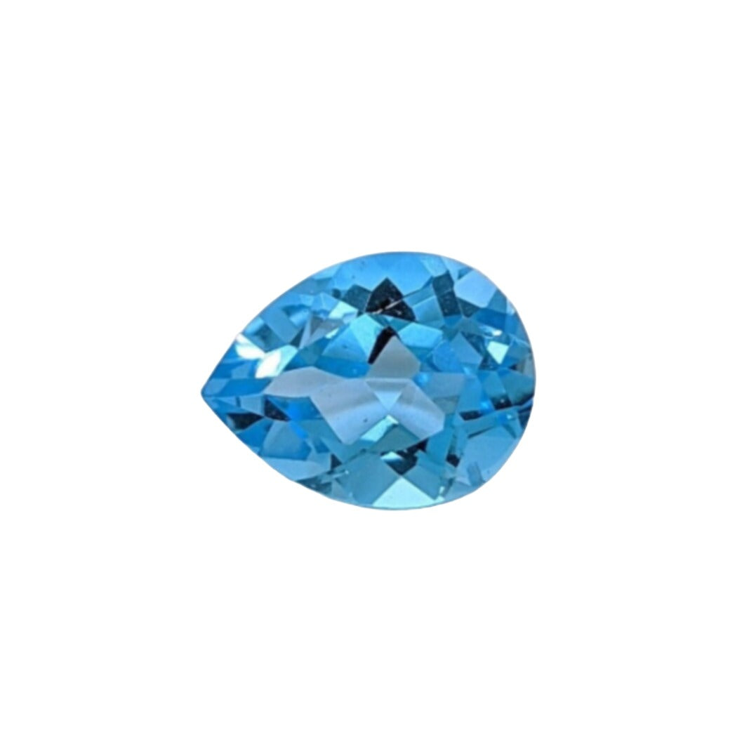 Swiss Blue Topaz Natural Loose Gemstones | Pear Shape 16x11, 14x9, 12x8, 9x7, 8x6, 7x5, 6x4mm | December | Center Stone Setting | Certified