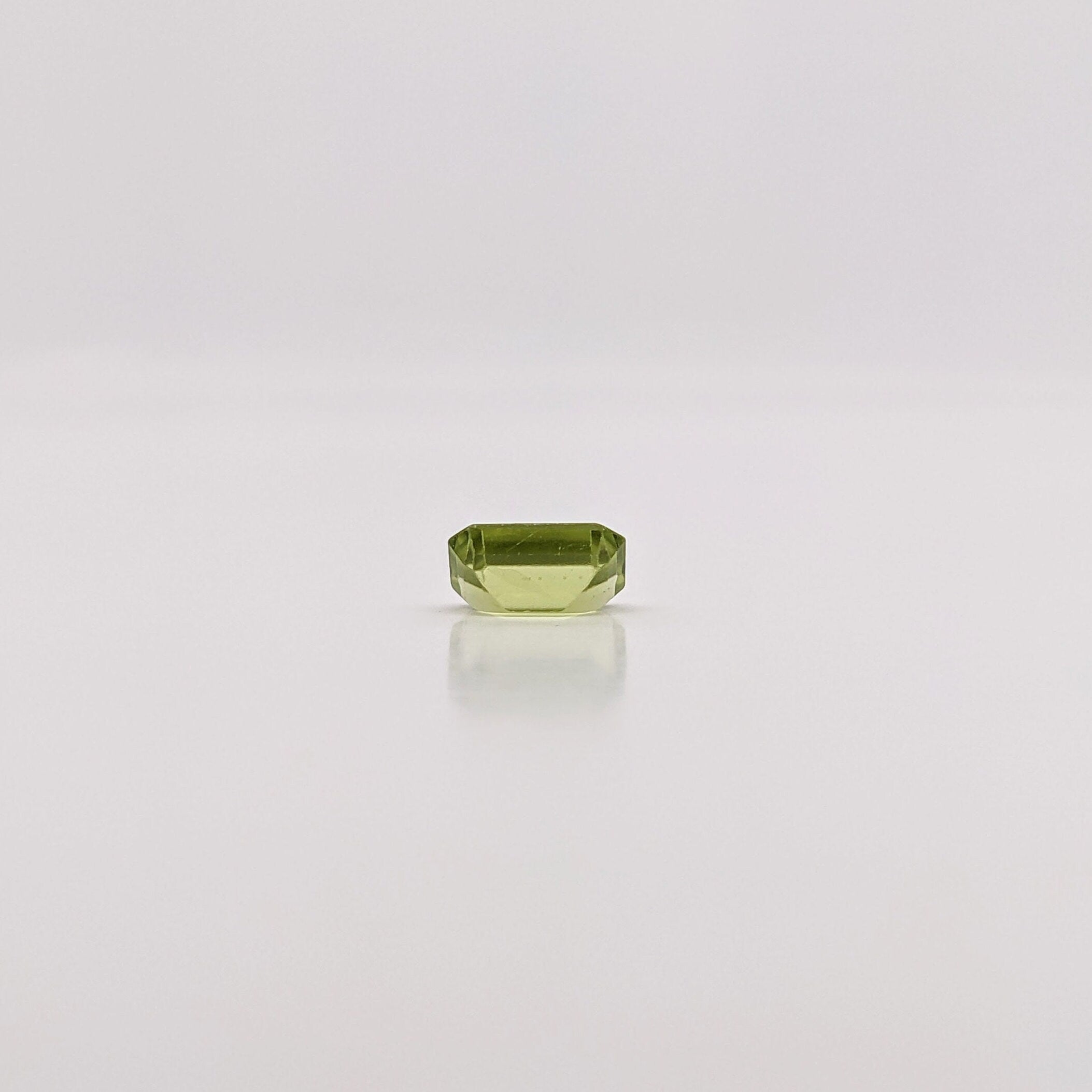 Natural Arizonian Peridot | Emerald Shape | 7x5mm | Gemstone | August Birthstone |Jewelry Center Stone | Certified