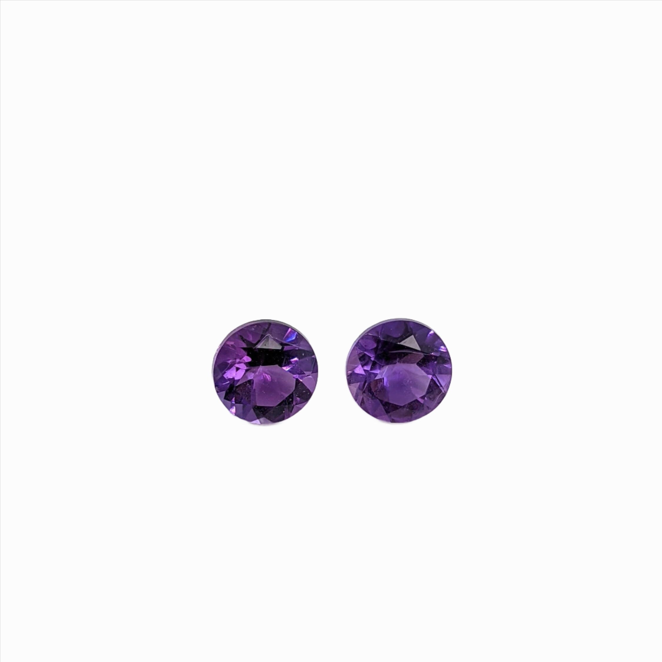 Gemstones-Certified Amethyst Loose Gemstone | Round 3.5mm 4mm 6mm 7mm 9mm 10mm | Zambian & Uruguay | February Birthstone | Purple | Jewelry Center - NNJGemstones